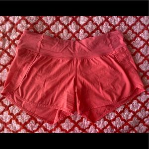 Coral lululemon 2.5” shorts